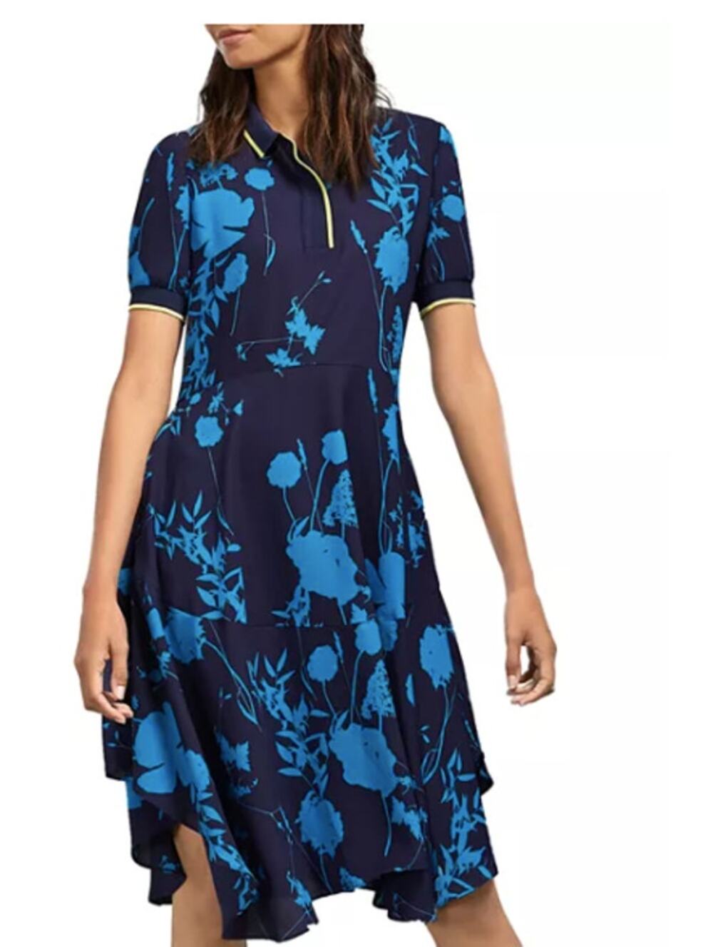 Teb Baker Bluebell Floral Print Collared Midi Dress Size 2 / US 4